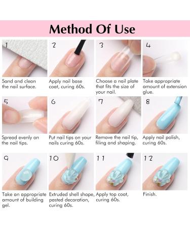 KYDA 2 Colors Nail Extension Solid Builder Gel Solid Non-stick Extension Gel for Nails Hard Builder Gel for Nail Art Design Premium Color Extend Gel for Beginners Nails(Clear and Dark Pink) - Buy Online on GoSupps.com