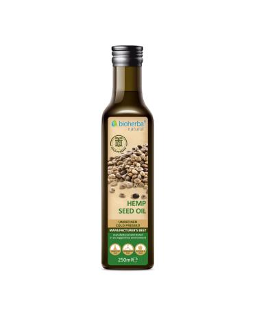 Huile de chanvre 250 ml Huile v g tale naturelle et press e froid | Riche en om ga 3 & 6 | Saveur douce et noisett e | BIOHERBA 1 Pi ces