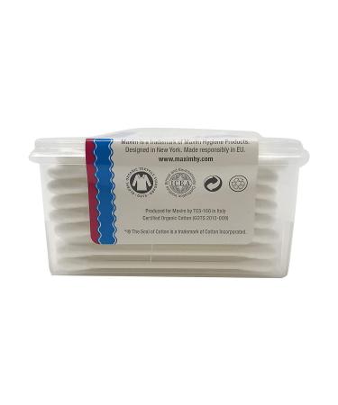 Maxim Hygiene Organic Cotton Swabs - 200 Count | Eco-Friendly & Safe - Buy Online on GoSupps.com