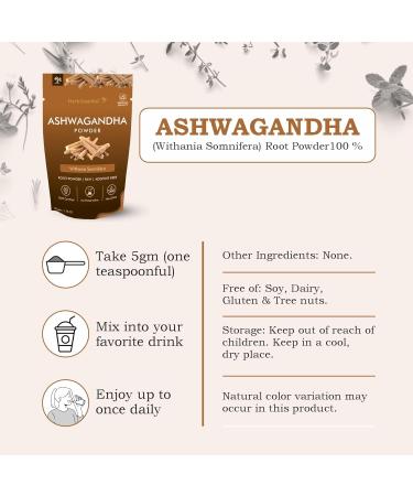 Herb Essential Organic Ashwagandha Root Powder 1.76 oz (0.11 lbs) Withania Somnifera Vegan Gluten-Free & Non-GMO GMP Certified Herbal Ashwagandha Supplements from India - Buy Online on GoSupps.com