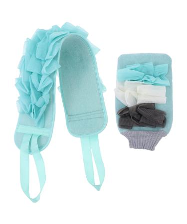 1set Bath Towel Body Scrub Gloves Bath Sponge Puff Powder Applicator Loofah Back Scrubber Back Scrubber Strap Bath Shower Loofah Pouf Sponge Bath Preparations Bathroom Amenities