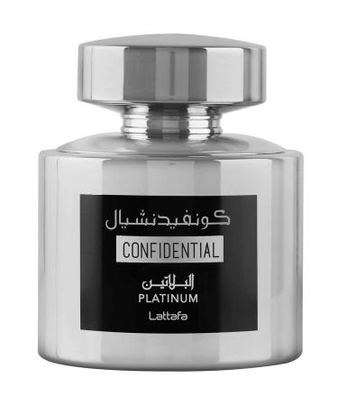 Lattafa Confidential Platinum Eau De Parfum Spray (Unisex) 3.4 oz Wood 3.4 Ounce (Pack of 1) - Buy Online on GoSupps.com