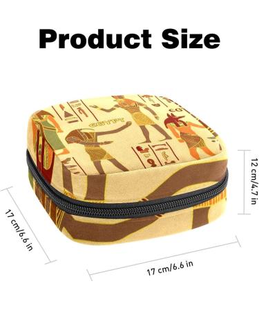 GIAPB Period Bag - Tribal Art Egyptian Style - Sanitary Napkin Storage & Travel Makeup Pouch - Buy Online on GoSupps.com