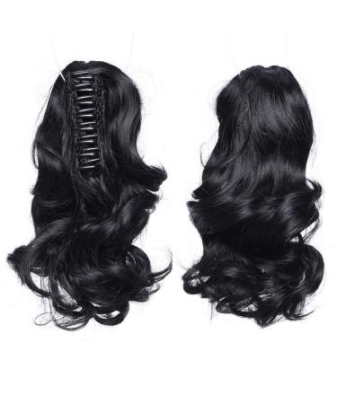 Sego Ponytail Extension - Voluminous Wavy Black Hair Piece for Realistic Look | 30 cm (110 g) - Perfect Hair Braid & Extension for International Shipping - Buy Online on GoSupps.com