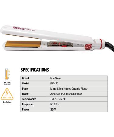 Redline Professional 1 Flat Iron - White Hair Straightener for Effortless Styling | International Shipping Available - Buy Online on GoSupps.com