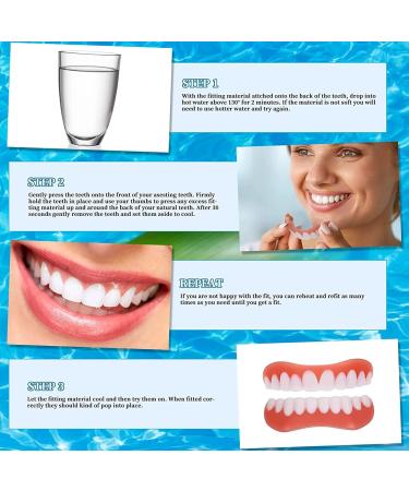 Buy Mxrfactory Teeth Prosthesis - Natural Tone Pebble Veneers for Men & Women | Upper & Lower Removable Teeth Whitening | 8 Pairs Comfortable Smile Makeover - Buy Online on GoSupps.com