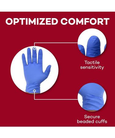 Dealmed Purple Nitrile Exam Gloves 200 Count - Latex Free, Disposable, Multi-Purpose Medical Gloves for First Aid and Facilities - Medium Size - Buy Online on GoSupps.com