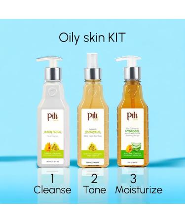 PILI Witch Hazel Facial Toner - Control Oil & Shine Natural Astringent for Acne-Prone Skin 8.4 oz - Buy Online on GoSupps.com