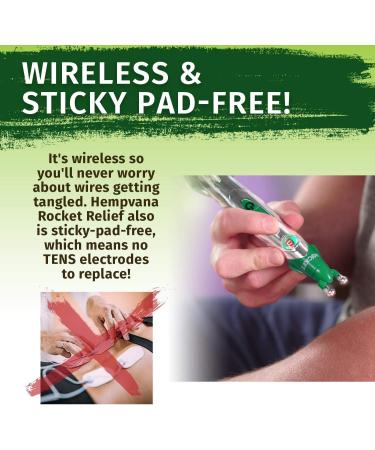 Hempvana Rocket Pain Relief Pen | Wireless TENS Therapy Stimulator | Portable Muscle Stimulator | As Seen On TV | 9 Intensity Settings - Buy Online on GoSupps.com