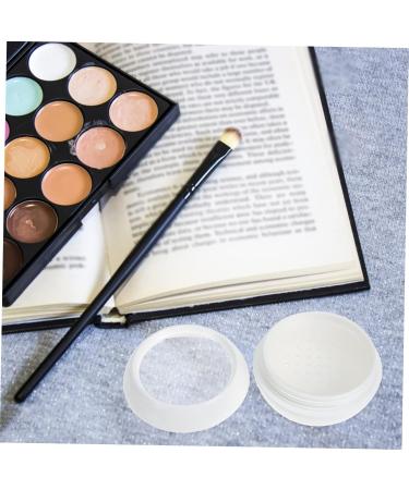 PLAFOPE Box Powder Box Empty Powder Make up Powder Puff Fluffy Puff Case Powder Compact Jar Plastic Pp White - Buy Online on GoSupps.com
