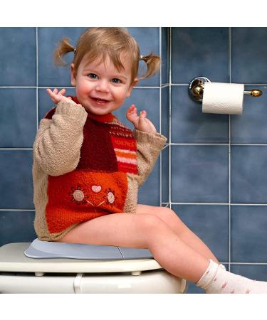 Enovoe Toddler Potty Seat - Foldable Portable Toilet Training Seat for Boys and Girls - Non-Slip Kids Potty - Grey - Buy Online on GoSupps.com