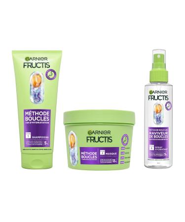 Garnier Garnier Fructis Method Curls Routine Shampoo Mask Hydrating Spray with Hyaluronic Acid and Shea Butter