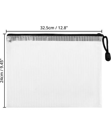 Buy Belle Vous Large Transparent Plastic Document Bag - 15-Pack A4 Zip Folder Waterproof Travel Organizer for Documents - Buy Online on GoSupps.com