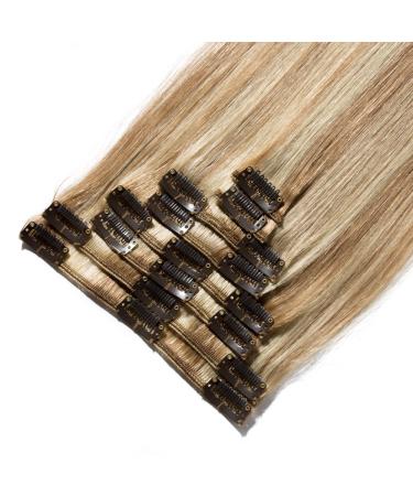 Buy SEGO Clip-In Hair Extensions - 100% Remy Human Hair 22 Smooth White/Brown/Light Blond #12P613-1 75g - Thin 8 Bricks for Easy Styling - Buy Online on GoSupps.com