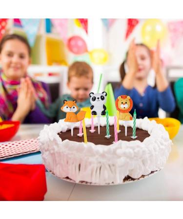 TOYANDONA 5Pcs Jungle Animal Cake Toppers - Zoo Animal Decorations for Baby Showers & Birthday Party - Buy Online on GoSupps.com