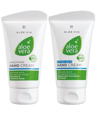 LR ALOE VIA Aloe Vera Hand Cream Set (75 ml Gentle Hand Cream & 75 ml Rich Hand Cream)