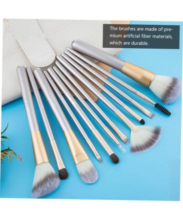 Housoutil 1 Set Set Makeup Brush Set Powder Brush Wood Handle Brush Nylon Brush Eyebrow Comb Eyebrow Brush Foundation Aluminum Tube Wooden Handle Brush Travel Major White 14.5X0.5cm White - Buy Online on GoSupps.com