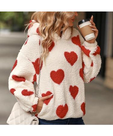 Buy Hanxiulin Women's Fleece Jacket - Plush Cuddly Cardigan Warm Down Coat for Autumn & Winter - Breathable Red Jacket | International Shipping Available - Buy Online on GoSupps.com