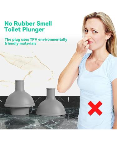 MIBIO Toilet Plunger and Brush Combo Set with Holder - Heavy Duty 2-in-1 Bathroom Cleaning Tool - Powerful Pump & Water Storage Design - White (1 Set) - Buy Online on GoSupps.com