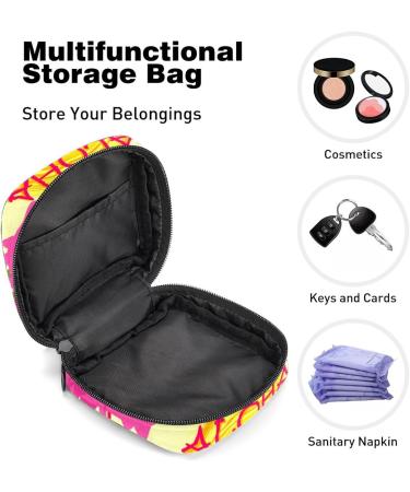 Flamingo and Leaves Period Bag - Sanitary Napkin Storage & Travel Makeup Pouch - Buy Online on GoSupps.com