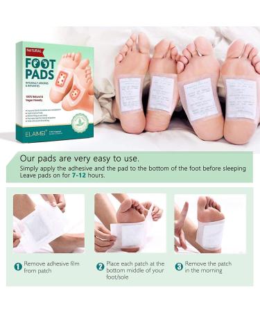 20pcs Natural Organic Foot Patches Relieve Stress, Improve Sleep Quality, Enhance Circulation, Remove Toxins - Buy Online on GoSupps.com