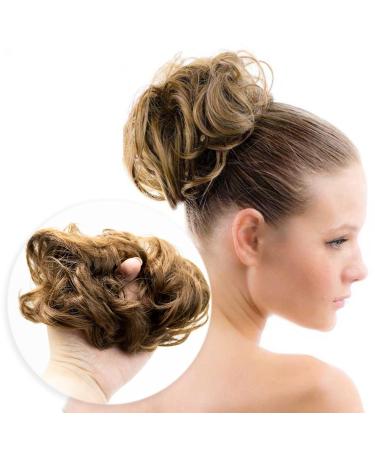 Szxmdkh Curly Hair Tie & Scrunchie - Messy Bun Extensions for Women & Girls - Light Brown & Blonde - Buy Online on GoSupps.com