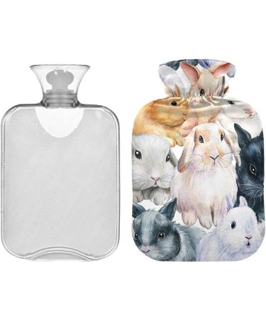 Naanle 2L Hot Water Bottle with Animal Rabbit Cover | Pain Relief & Cold Therapy | Back Hand Foot Warmer - Buy Online on GoSupps.com