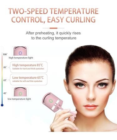 Heated Eyelash Curler | Rechargeable Electric Handheld Curler | Fast Heating | Natural Curling for Long-Lasting Lashes - Pink - Buy Online on GoSupps.com