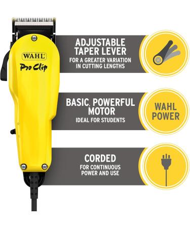 Wahl Pro Clip Clippers for Barber Apprentices Professional Hair Clippers Pro Haircutting Kit Hair Clipper for Students Adjustable Lever Corded Barbers Supplies - Buy Online on GoSupps.com