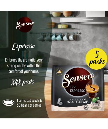Buy Senseo Espresso Pods - RA Certified Biodegradable Coffee Pods | 5 Packs x 16 | 111g - International Shipping Available - Buy Online on GoSupps.com