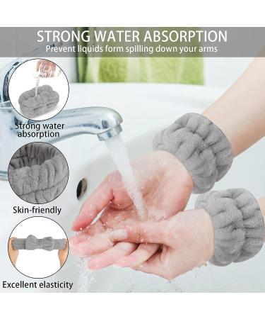 12 PCS Microfiber Spa Headband and Wristband Set for Women - Elegant Style for Skincare, Makeup, and Face Washing - Buy Online on GoSupps.com