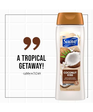Buy Suave Moisturizing Body Wash for Women - Coconut Kiss Vitamin E & Aloe Paraben-Free 18 Oz (Pack of 6) - International Shipping Available - Buy Online on GoSupps.com