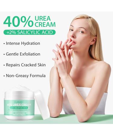 Urea Cream 40% for Feet - Maximum Strength with Salicylic Acid Hyaluronic Acid & Tea Tree Oil | Deep Moisturizer & Callus Remover 5.29 oz - Buy Online on GoSupps.com