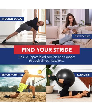 Copper Infused Foot Compression Sleeves/Plantar Fasciitis Socks + Doctor Written Handbook XL - Black - Buy Online on GoSupps.com