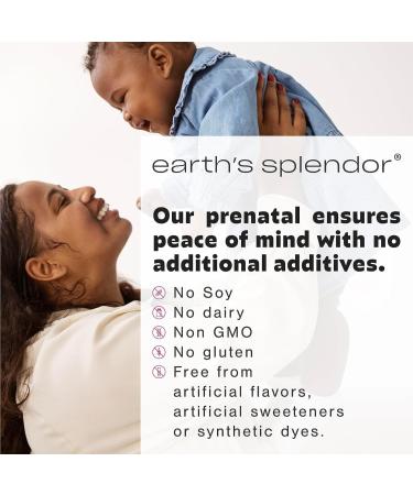 Earth's Splendor Prenatal Multivitamin: Supports a Healthy Pregnancy Growth/Brain Development for Baby Folic Acid Iron Non-GMO MMS Studied Formulation - 6 Month Supply 180 Tablets - Buy Online on GoSupps.com