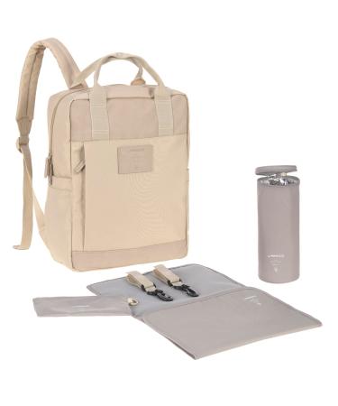 Casual baby changing bag diaper bag backpack with diaper pad stroller attachment bottle holder produced sustainably/GRE VIDAL BACKPACK HUMUS - Buy Online on GoSupps.com