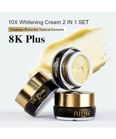 AILKE BOOST LUSTER AILKE 8K Plus Whitening Face Cream Brightening Dark Spot Removal Day and Night Face Cream Deeply Clean Skin with Niacinamide Glutathione Collagen 25g x 2 Pack of 2 2 Pieces - Buy Online on GoSupps.com