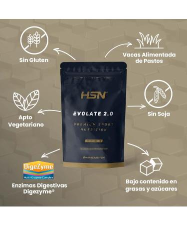  HSN HSN Evolate 2.0 Whey Protein Isolate | Chocolate Flavour 500g 16 Takes Per Pack | Whey Protein Isolate CFM + Digestive Enzymes | Non-GMO Vegan Gluten Free & Soy Free - Buy Online on GoSupps.com
