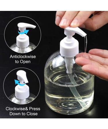 Yephets 16oz Clear Pump Bottles for Hand Sanitizer - 8 Pack BPA-Free Refillable Shampoo Containers - Buy Online on GoSupps.com