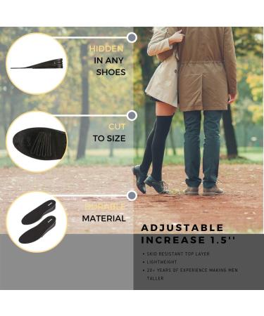 Adjustable Elevator Shoe Lift Insoles for Men - 1 or 1.5 Inch Taller Height Increase - Size Large - Buy Online on GoSupps.com