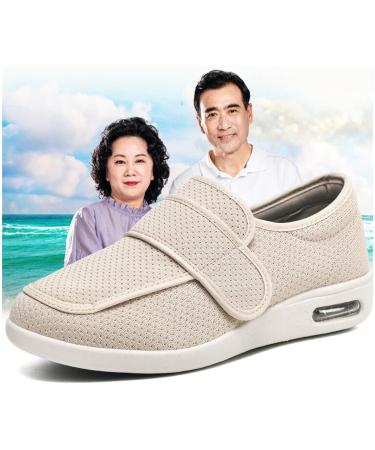 Men's Double Extra Wide Slip Resistant Adjustable Diabetic Shoes for Swollen Feet | Pain Relief Walking Shoes for Elderly | Dark Blue Size 12 - Buy Online on GoSupps.com