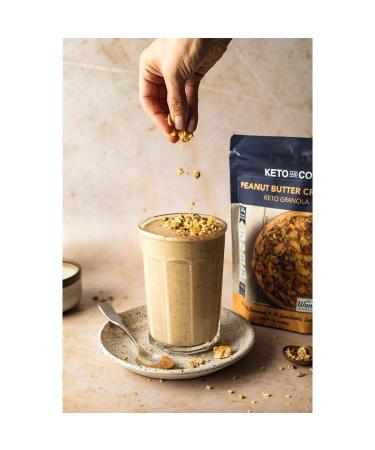 Keto Peanut Butter Crunch Granola by Keto and Co - 2.7g Net Carbs/Serving, Gluten Free, Diabetic Friendly, No Added Sugar - 10 Servings, 10 Ounce - Buy Online on GoSupps.com