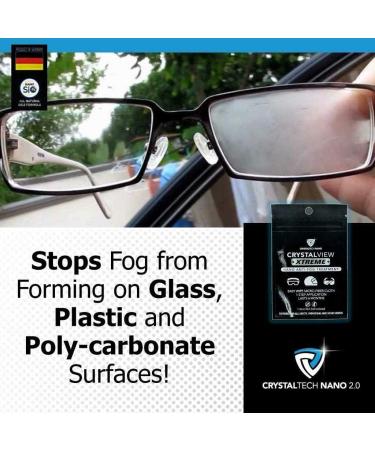 CrystalTech Nano Anti-Fog Wipe Treatment for Glasses  Goggles  Masks and Visors | Reusable Cloth | Eyewear Fog Protection for Work  Cycling  Skiing  Sports | For Humidity  Sweat and Temperature Change - Buy Online on GoSupps.com