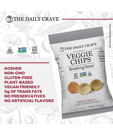 The Daily Crave Veggie Chips 1 oz (Pack of 24) - Kosher, Crunchy, Vegan Veggie Crisps - Buy Online on GoSupps.com