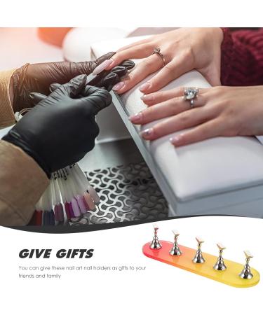 FOMIYES 2 Sets Nail Practice Holder Fake Nails Decor Nail Stand Nail Art Organiser Practice Nail Display Beauty Nail Holders Creative Nail Racks Convenient Nail Display Magnetic - Buy Online on GoSupps.com