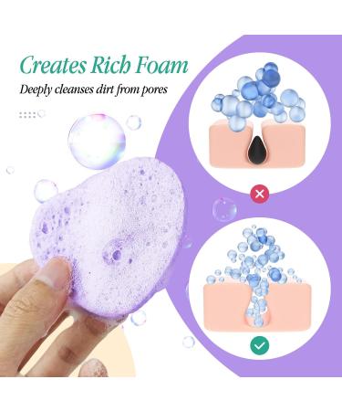 Heart-Shaped Compressed Facial Sponges - Purple Exfoliator for Cleansing | Ideal for Beauticians - International Shipping Available - Buy Online on GoSupps.com