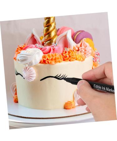 MAGICLULU 2pcs Baking Pen Food Coloring Brush Edible Pen Fine Point Marker Pens Edible Marker Pens Plastic - Buy Online on GoSupps.com