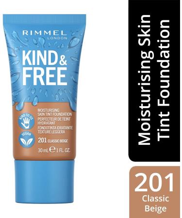 Rimmel Kind + Free Moisturising Skin Tint Foundation Classic Beige 201 - 30ml (Pack of 1) - Buy Online on GoSupps.com