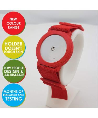 Freestyle Libre 1/2 Sensor Armband Holder Red Protects Your Sensor - Buy Online on GoSupps.com