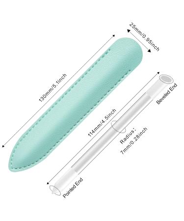 Glass Cuticle Pusher Set with Leather Case - Dual-Ended Fingernail Care Tool for Precision Cuticle Removal and Manicures - Buy Online on GoSupps.com